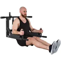 Klarfit Bouncer multigym optrek- en dipstation vloerstation 200 kg staal