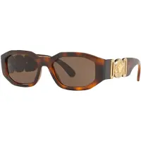 Versace rechthoek unisex havana donkerbruine VE4361 zonnebril