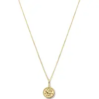 New Bling 9NBG-0291 Gouden Ketting met Sterrenbeeld - Boogschutter - 10 mm Doorsnee - Ankerschakel - 39 + 3 + 3 cm - 0,8 mm Dik - 14 Karaat - Goud