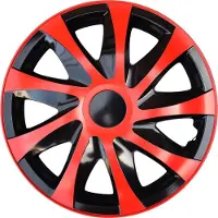 Dräco 13 "DRACO / Wieldoppen - Rood en Zwart - Set van 4 stuks
