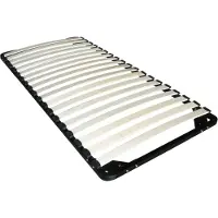 Vente-unique Lattenbodem - te monteren 90 x 200 cm - 19 latten - zonder poten - zwart