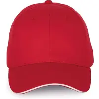 K-Up Pack 25 Pet met contrastererende bies - 6 panelen Red/White - K-up KP191 - Maat One Size