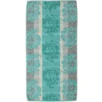 Cawö Handdoek Cawö Cashmere Jacquard Turquase (set van 3)