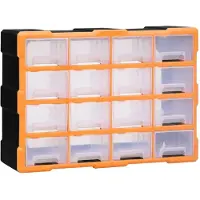 vidaXL Organiser met 16 medium lades 52x16x37 cm