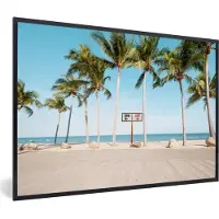 PosterMonkey Fotolijst incl. Poster - Palmboom - Strand - Zomer - 30x20 cm - Posterlijst
