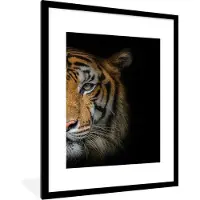 PosterMonkey Fotolijst incl. Poster - Tijger - Dieren - Portret - 60x80 cm - Posterlijst
