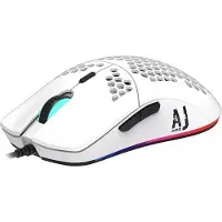 Ajazz AJ380R USB Bedrade Gaming Muis - 16000 DPI - 6 Knoppen - Ergonomisch Geperforeerd Ontwerp - Wit