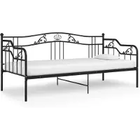 vidaXL Slaapbank metaal zwart 90x200 cm