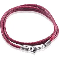 LGT JWLS LGT Jewels waxkoord ketting Bordeauxrood - 2.5mm-55cm