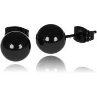 LGT JWLS LGT Jewels Stud oorbellen Bol Zwart 6mm