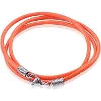 LGT JWLS LGT Jewels waxkoord ketting Oranje- 2.5mm-55cm