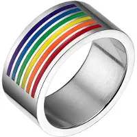 LGT JWLS Edelstaal mannen ring Regenboog 10mm-18mm