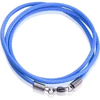 LGT JWLS LGT Jewels waxkoord ketting Blauw- 2.5mm-55cm