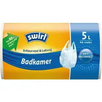 Swirl 14x Swirl Pedaalemmerzakken Badkamer Scheurvast & Lekvrij 5 Liter 40 Stuks
