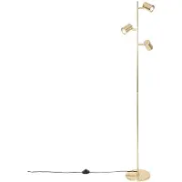 QAZQA Moderne vloerlamp messing 3-lichts - Jeana