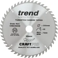Trend cirkelzaagblad 250x30x3,0mm 48T