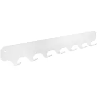 Gorillz Rounded Seven - Kapstok Wandkapstok Metaal - Muur Kapstok 7 Haken - 67 CM - Wit