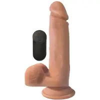 Big Shot - Vibrating Remote Control Silicone Dildo with Balls - 8 / 20,5 cm