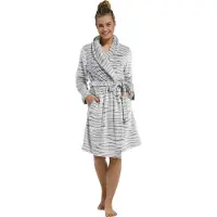 Pastunette dames Badjas Zebra Grey - XXL - Grijs