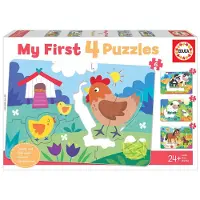 Educa - Mijn eerste puzzel - mama en baby - 4 puzzels van 3-4-5 stukjes