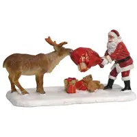 Luville Kerstfiguur Reindeer Teasing Santa