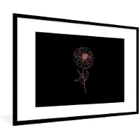 PosterMonkey Fotolijst incl. Poster - Bloemen - Pastel - Roze - 90x60 cm - Posterlijst