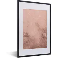 PosterMonkey Fotolijst incl. Poster - Marmer - Steen - Roze - 40x60 cm - Posterlijst
