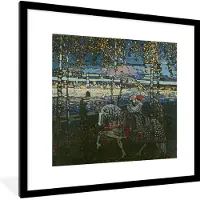 PosterMonkey Fotolijst incl. Poster - Reitendes paar - Kandinsky - 40x40 cm - Posterlijst