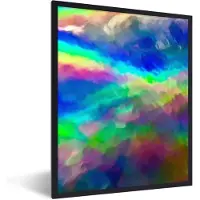 PosterMonkey Fotolijst incl. Poster - Waterverf - Kunst - Psychedelisch - 40x50 cm - Posterlijst