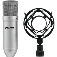 Omnitronic Studiomicrofoon MIC CM-77 Zendmethode:Kabelgebonden Incl. shockmount, Incl. klem