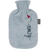 Fashy - Blauw Grijze Warmwaterkruik met Tektst Home