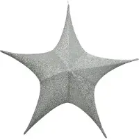 Décoris Kerstster | Ø 80 cm (5-punts, Binnen, Zilver)