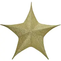 Décoris Kerstster | | Ø 135 cm (5-punts, Binnen, Goud)