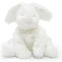 Bunnies By The Bay Blossom Floppy Bun Knuffel - Knuffeldier - Geborduurde details - Konijn - 20 cm - Wit