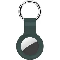 Hoco Premium Lederen Hanger voor Apple Airtag - Sleutelhanger - Hoesje - Donkergroen