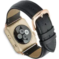 dbramante1928 Madrid Apple Watch 42mm Leren Horlogeband Zwart