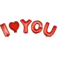 Funny fashion Valentijn Folie ballonnen set rood - I LOVE YOU
