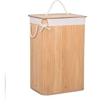 Springos Wasmand | Met Deksel | Opvouwbaar | 72 Liter | Met Uitneembare Waszak | Wasmand