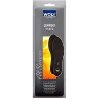Woly Comfort Black is een luxe zwart lederen inlegzool met polster latexlaag maat 43