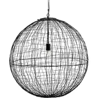 Nordal A/S SELENE hanglamp, L - zwarte ijzeren bol