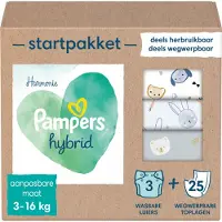 Pampers 2x Harmonie Hybrid Starterspakket Met 3 Wasbare Luiers En 25 Toplagen 1 Set