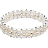 Valero Pearls Armband zilver / parelwit