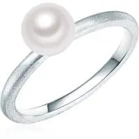 Valero Pearls Ring zilver / parelwit