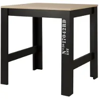 DIAGONE Verlengbare bartafel Exit 91/131x80 - lichte eik/zwart