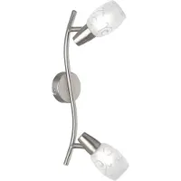 TRIO Plafondlamp Colmar 2-lichts nikkel mat