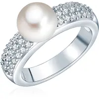 Valero Pearls Ring zilver / parelwit