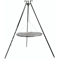 TRIZERATOP CookKing driepoot - 180 cm met grillrooster Ø60 cm van zwart staal