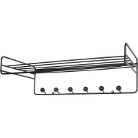 Maze Bill Hat rack hoedenplank Zwart-donkerbruin