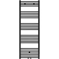Belrad Alento handdoekradiator 160x60cm - mat zwart geborsteld