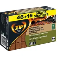 Zip - Aanmaakblokjes 128 stuks - 100 % Natuurlijk - Snelle Ontbranding - Lange Brandduur